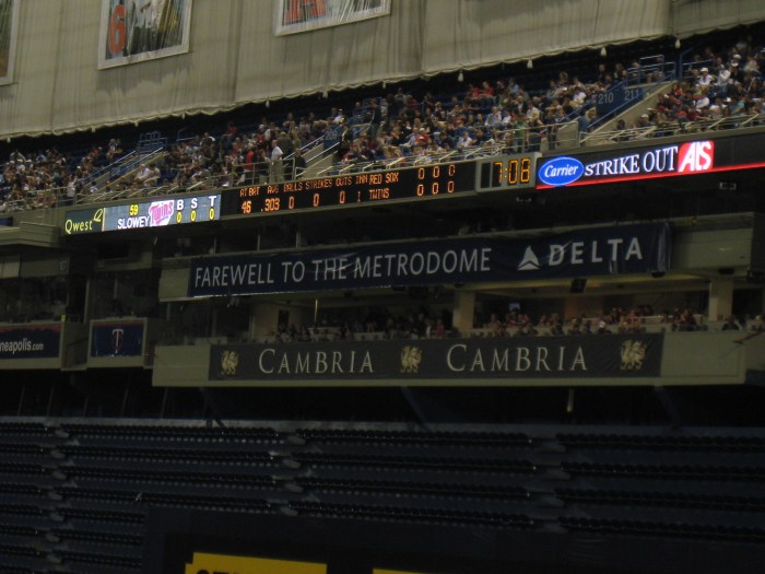 Saying Goodbye to the Metrodome