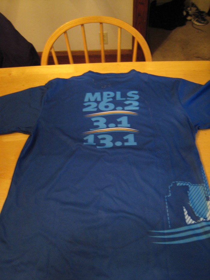 Back of the race shirt